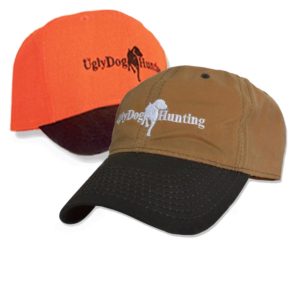 Two Ugly Dog Hunting Hats Orange and Brown